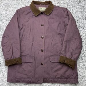 L.L. Bean Purple Utility Jacket with Brown Accents Size XL